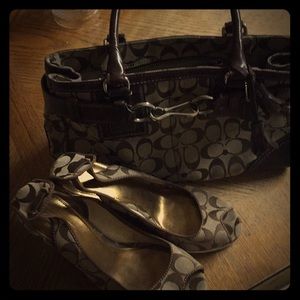 Coach shoes 8 and purse
